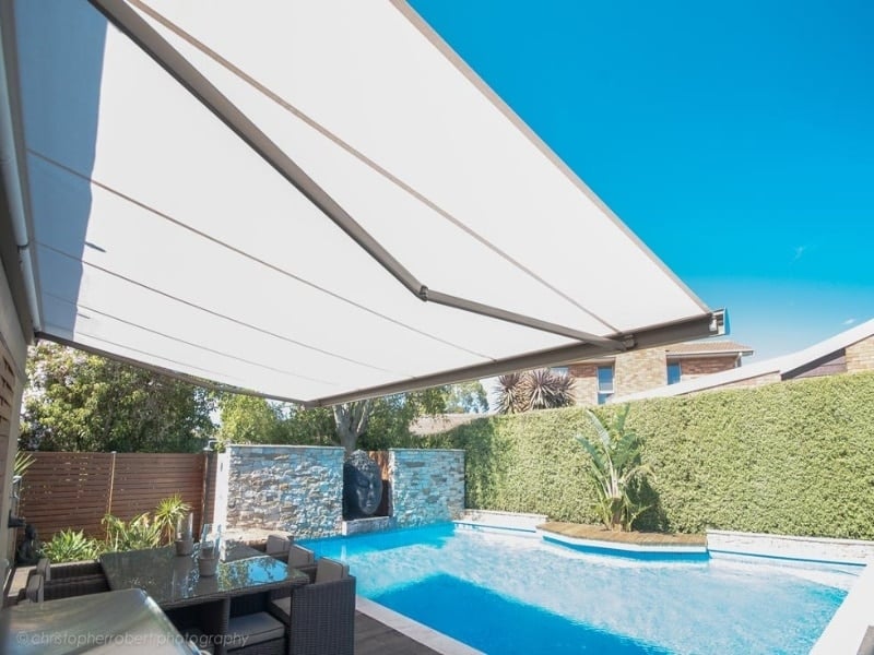 Folding Arm Awnings Melbourne - Awning By The Pool